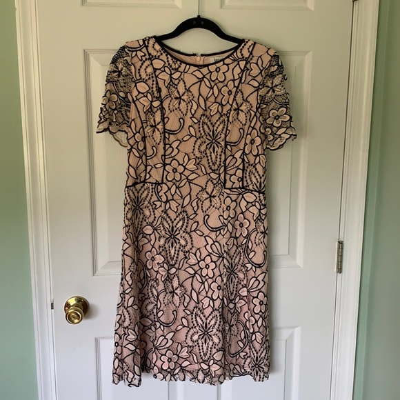 Pink Kenzie Lace Overlay Dress